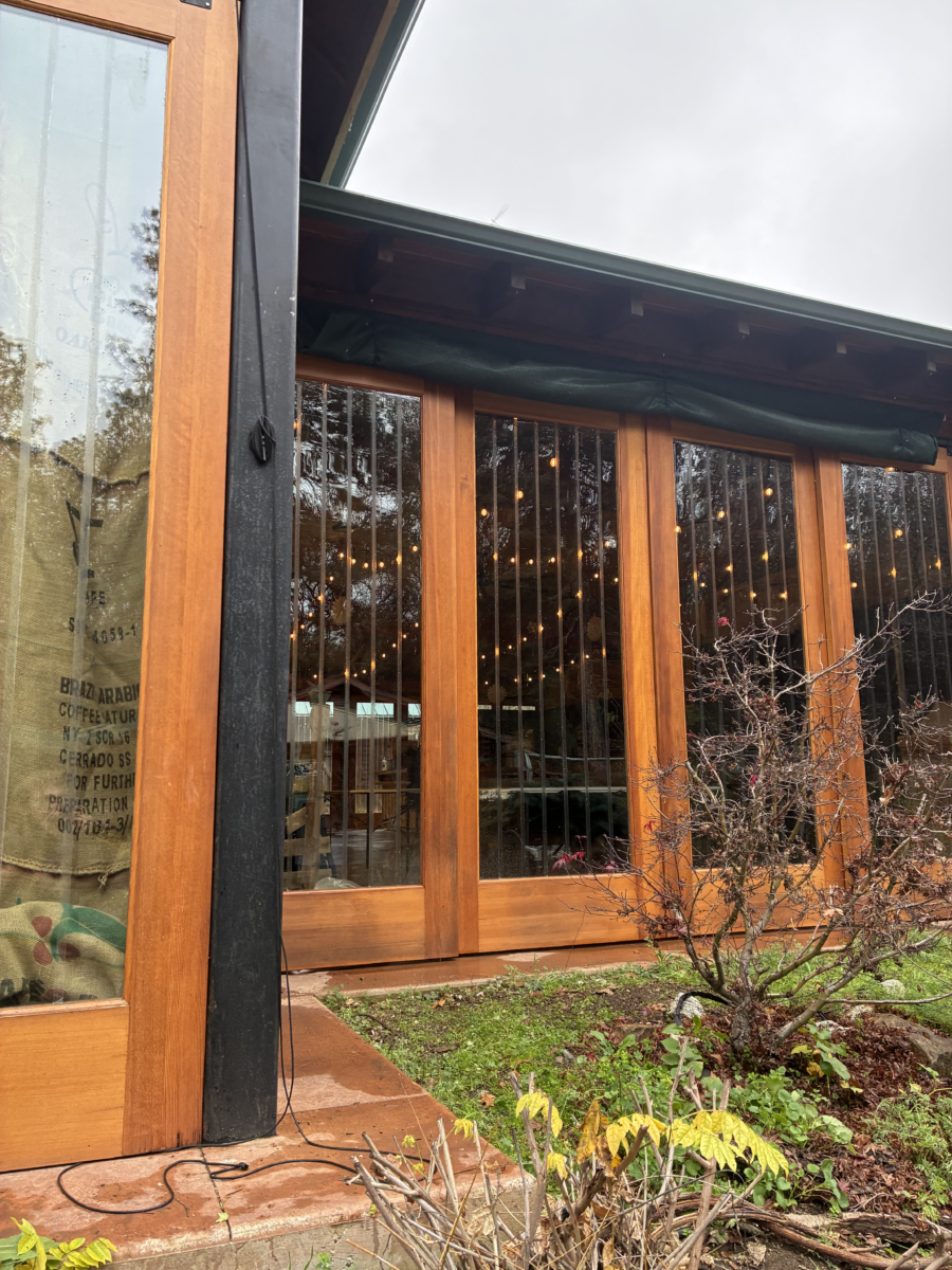 white plastic rain gutter and dark sky. concept : preparing maintenance rain gutter before rainy season.